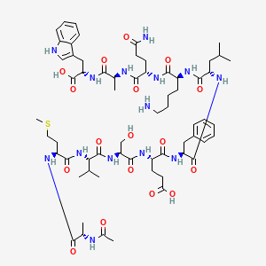 molecular formula C63H94N14O17S B561555 Ac-Ala-Met-Val-Ser-Glu-Phe-Leu-Lys-Gln-Ala-Trp-OH CAS No. 256447-08-2