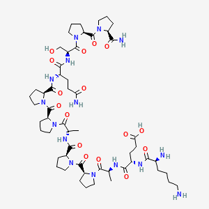 molecular formula C55H87N15O16 B561558 H-Lys-Glu-Ala-Pro-Pro-Ala-Pro-Pro-Gln-Ser-Pro-Pro-NH2 CAS No. 348089-28-1