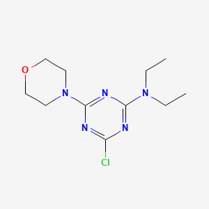 molecular formula C11H18ClN5O B5615603 4-chloro-N,N-diethyl-6-morpholin-4-yl-1,3,5-triazin-2-amine 
