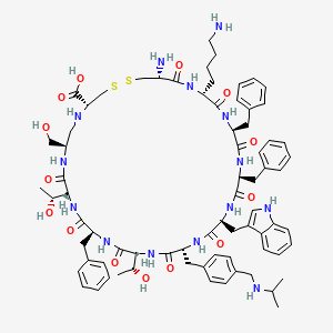 L-Cysteine,L-cysteinyl-L-lysyl-L-phenylalanyl-L-phenylalanyl-D-tryptophyl-4-[[(1-methylethyl)amino]methyl]-L-phenylalanyl-L-threonyl-L-phenylalanyl-L-threonyl-L-seryl-, cyclic (111)-disulfide