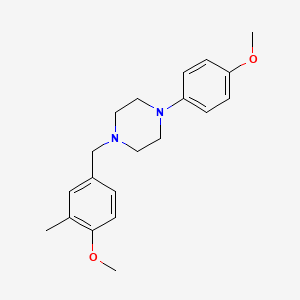 molecular formula C20H26N2O2 B5615693 1-[(4-methoxy-3-methylphenyl)methyl]-4-(4-methoxyphenyl)piperazine 