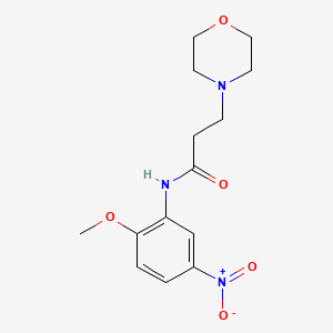 molecular formula C14H19N3O5 B5615716 N-(2-methoxy-5-nitrophenyl)-3-(morpholin-4-yl)propanamide 