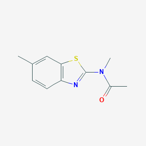 molecular formula C11H12N2OS B056159 N-Methyl-N-(6-methyl-1,3-benzothiazol-2-yl)acetamide CAS No. 119283-23-7