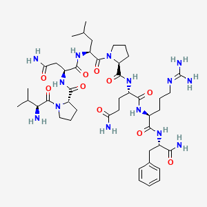 molecular formula C45H72N14O10 B561591 RFRP-3(human) 