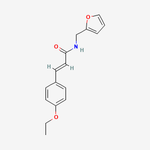 molecular formula C16H17NO3 B5616048 (2E)-3-(4-ETHOXYPHENYL)-N-[(FURAN-2-YL)METHYL]PROP-2-ENAMIDE 