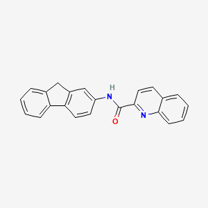 molecular formula C23H16N2O B5616098 N-(9H-fluoren-2-yl)quinoline-2-carboxamide 