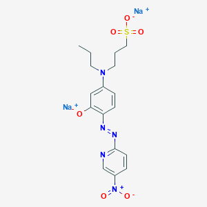 disodium;3-[4-[(5-nitropyridin-2-yl)diazenyl]-3-oxido-N-propylanilino]propane-1-sulfonate