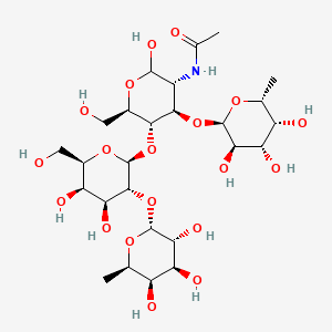 molecular formula C26H45NO19 B561622 Lewis Y Antigen CAS No. 82993-43-9