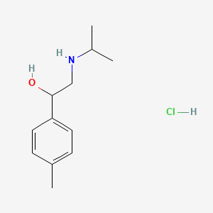 molecular formula C12H20ClNO B561631 D,L-4'-Methyl-alpha-(1-isopropylaminomethyl) benzyl alcohol, hydrochloride CAS No. 17267-27-5