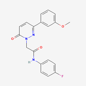 molecular formula C19H16FN3O3 B5616337 N-(4-fluorophenyl)-2-(3-(3-methoxyphenyl)-6-oxopyridazin-1(6H)-yl)acetamide 
