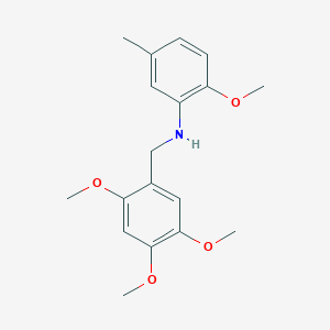 molecular formula C18H23NO4 B5616384 N-(2-methoxy-5-methylphenyl)-N-(2,4,5-trimethoxybenzyl)amine 