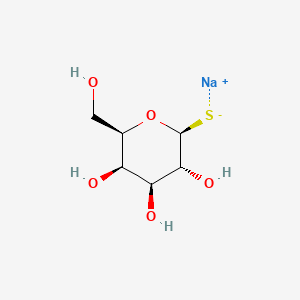 molecular formula C6H12NaO5S B561645 Sodium (2S,3R,4S,5R,6R)-3,4,5-trihydroxy-6-(hydroxymethyl)tetrahydro-2H-pyran-2-thiolate CAS No. 42891-22-5