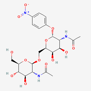 N-[(2R,3R,4R,5S,6R)-2-[[(2R,3R,4R,5R,6R)-5-Acetamido-3,4-dihydroxy-6-(4-nitrophenoxy)oxan-2-yl]methoxy]-4,5-dihydroxy-6-(hydroxymethyl)oxan-3-yl]acetamide