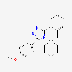 molecular formula C22H23N3O B5616657 3-(4-Methoxyphenyl)-6H-spiro[[1,2,4]triazolo[3,4-A]isoquinoline-5,1'-cyclohexane] 