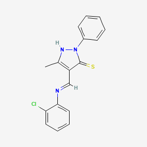 molecular formula C17H14ClN3S B5616724 Pyrazolethione, 3-10 