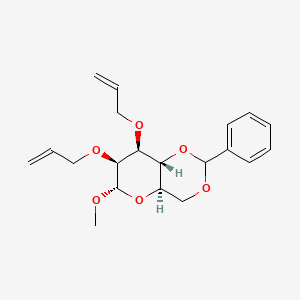 molecular formula C20H26O6 B561678 Methyl 2,3-di-O-allyl-4,6-O-benzylidene-a-D-mannopyranoside CAS No. 359437-00-6