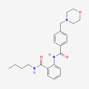 molecular formula C23H29N3O3 B5616829 N-butyl-2-({[4-(morpholin-4-ylmethyl)phenyl]carbonyl}amino)benzamide 