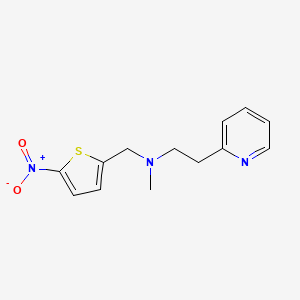 molecular formula C13H15N3O2S B5616927 N-methyl-N-[(5-nitrothiophen-2-yl)methyl]-2-pyridin-2-ylethanamine 