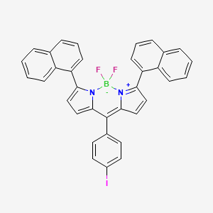 4,4-Difluoro-8-(4'-iodophenyl)-1,7-bis-(1'-napthyl)-4-bora-3alpha,4alpha-diaza-s-indacene