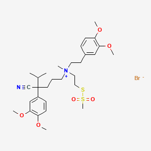 molecular formula C30H45BrN2O6S2 B561721 Verapamil Ethyl Methanethiosulfonate, Bromide CAS No. 353270-25-4