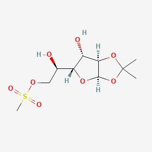 molecular formula C10H18O8S B561724 1,2,O-Isopropylidene-6-O-methylsulfonyl-a-D-glucofuranose CAS No. 33557-25-4