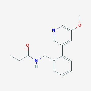 molecular formula C16H18N2O2 B5617252 N-[[2-(5-methoxypyridin-3-yl)phenyl]methyl]propanamide 