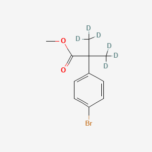 molecular formula C11H13BrO2 B561726 Methyl 2-(4-Bromophenyl)-2,2-di-(methyl-d3)acetate CAS No. 1185004-76-5