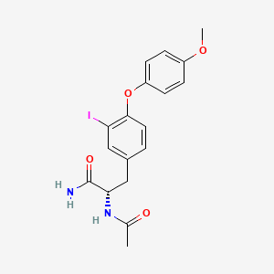 molecular formula C18H19IN2O4 B561727 N-Acetyl-3-iodo-4-(4-methoxyphenoxy)-L-phenylalanine Amide CAS No. 59302-20-4