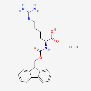 molecular formula C22H27ClN4O4 B561730 Fmoc-L-Homoarginine Hydrochloride Salt CAS No. 208174-14-5