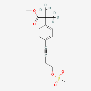 4-[4-(Methanesulfonyloxy)-1-butynyl]-alpha,alpha-di(methyl-d3)benzeneacetic Acid, Methyl Ester