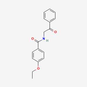 molecular formula C17H17NO3 B5617536 4-ethoxy-N-phenacylbenzamide 