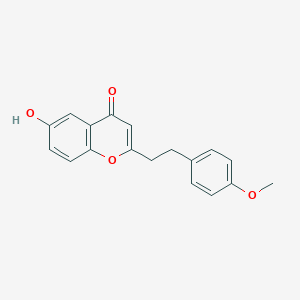 molecular formula C18H16O4 B056176 6-Hydroxy-2-(2-(4'-methoxyphenyl)ethyl)chromone CAS No. 125092-36-6