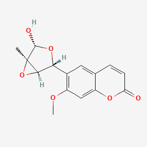 molecular formula C15H14O6 B561772 Dihydromicromelin B 