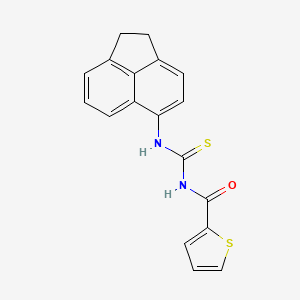 molecular formula C18H14N2OS2 B5617800 N-(1,2-dihydroacenaphthylen-5-ylcarbamothioyl)thiophene-2-carboxamide 