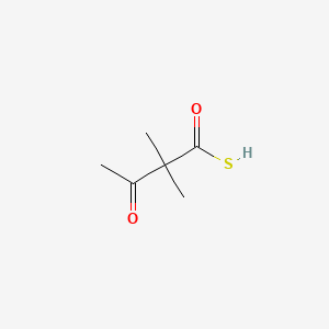 molecular formula C6H10O2S B561787 2,2-dimethyl-3-oxobutanethioic S-acid CAS No. 135937-96-1