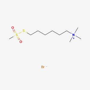 molecular formula C10H24BrNO2S2 B561788 [6-(Trimethylammonium)hexyl] Methanethiosulfonate Bromide CAS No. 1041424-77-4