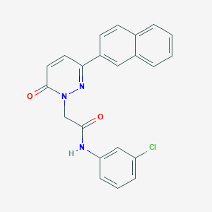 molecular formula C22H16ClN3O2 B5617882 N-(3-chlorophenyl)-2-(3-(naphthalen-2-yl)-6-oxopyridazin-1(6H)-yl)acetamide 