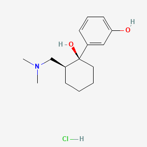 molecular formula C15H24ClNO2 B561791 (-)-O-Desmethyl Tramadol Hydrochloride CAS No. 148218-19-3