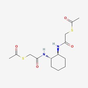 molecular formula C14H22N2O4S2 B561794 rac trans-1,2-Bis(thioacetateacetamido)cyclohexane CAS No. 1217640-42-0