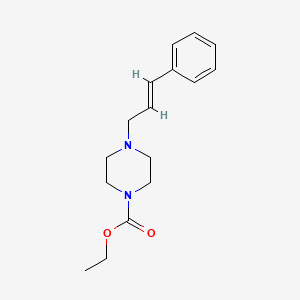 molecular formula C16H22N2O2 B5618003 ethyl 4-[(E)-3-phenylprop-2-enyl]piperazine-1-carboxylate 
