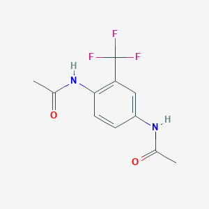 molecular formula C11H11F3N2O2 B5618088 1,4-Bisacetylamino-2-trifluoromethylbenzene 