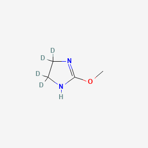 molecular formula C4H8N2O B561811 2-Methoxy-4,5-dihydro-1H-imidazole-d4 CAS No. 402788-68-5