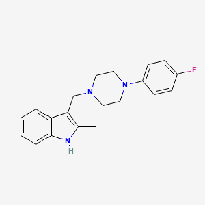 molecular formula C20H22FN3 B5618239 3-[[4-(4-fluorophenyl)piperazin-1-yl]methyl]-2-methyl-1H-indole 