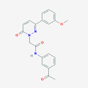 molecular formula C21H19N3O4 B5618321 N-(3-acetylphenyl)-2-(3-(3-methoxyphenyl)-6-oxopyridazin-1(6H)-yl)acetamide 