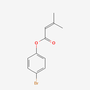 molecular formula C11H11BrO2 B5618775 (4-bromophenyl) 3-methylbut-2-enoate 