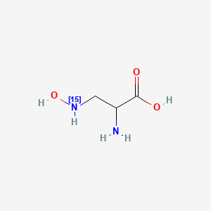 molecular formula C3H8N2O3 B561879 DL-2-Amino-3-(hydroxy-amino)propionic acid-15N 