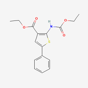 molecular formula C16H17NO4S B5618920 Ethyl 2-(ethoxycarbonylamino)-5-phenylthiophene-3-carboxylate 