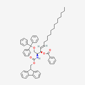 molecular formula C59H65NO5 B561893 Fmoc-3-benzoyl-1-triphenylmethyl-erythro-sphingosine CAS No. 676485-57-7