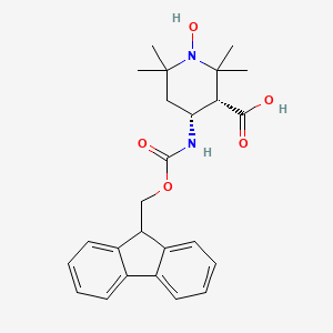 molecular formula C25H30N2O5 B561900 Fmoc-(3R,4R)-4-amino-1-oxyl-2,2,6,6-tetramethylpiperidine-3-carboxylic Acid CAS No. 583827-13-8