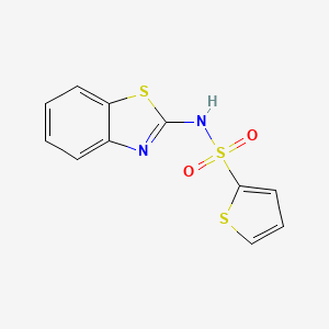 molecular formula C11H8N2O2S3 B5619151 N-(1,3-benzothiazol-2-yl)thiophene-2-sulfonamide 